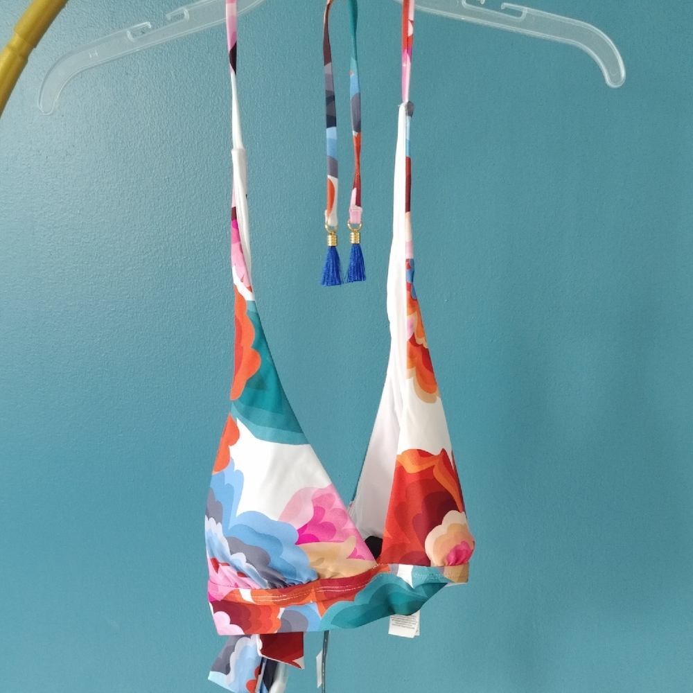 Colorful Floral Bikini Top